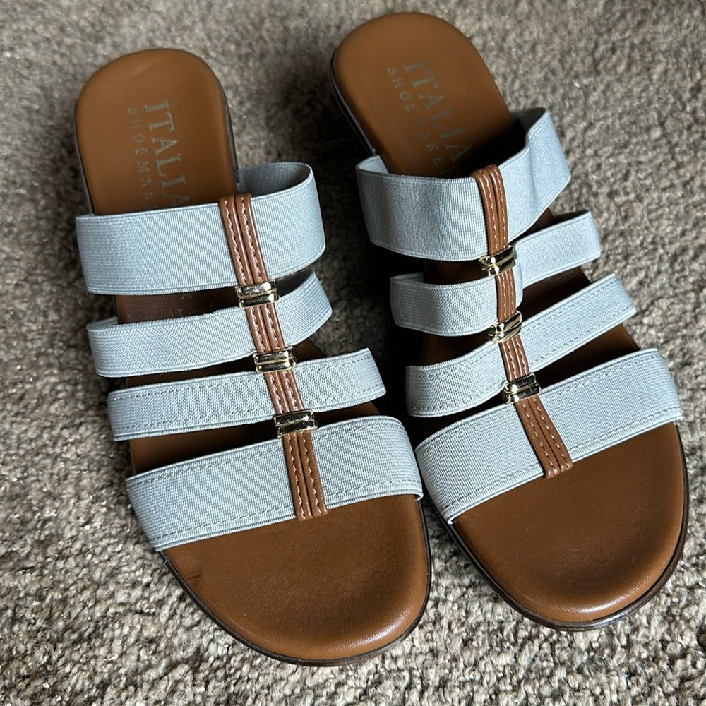 Italian Shoemakers Brown and Tan Sandals Women’s Size 7 EUC